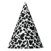 Chapeaux De Fètes Motif des points de vache de ferme noir et blanc (Dos)