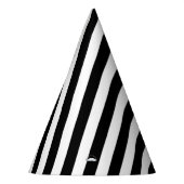 Chapeaux De Fètes Motif diagonal noir et blanc de rayures (Gauche)