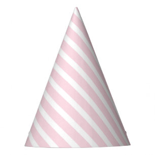 Chapeaux De Fètes Motif diagonal rose et blanc