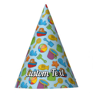 Chapeaux De Fètes Motif d'icônes de jouets de plage