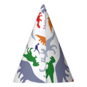 Chapeaux De Fètes Motif Dinosaur coloré (Lumière) (Dos)