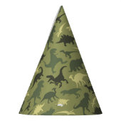 Chapeaux De Fètes Motif Dinosaure, Silhouette Dinosaure, Dino Vert (Gauche)