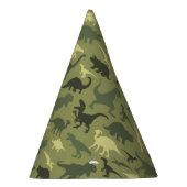 Chapeaux De Fètes Motif Dinosaure, Silhouette Dinosaure, Dino Vert (Droite)