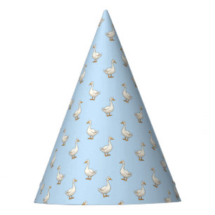 Chapeaux De Fètes Motif d'oie blanche mignonne