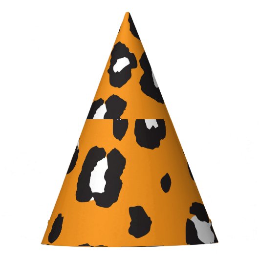 Chapeaux De Fètes Motif Empreinte de léopard classique (Devant)