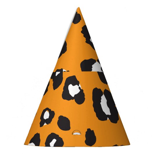 Chapeaux De Fètes Motif Empreinte de léopard classique (Gauche)