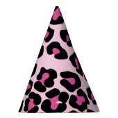 Chapeaux De Fètes Motif Empreinte de léopard rose et noir  (Droite)
