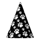 Chapeaux De Fètes Motif, Empreintes de pattes, pattes de chien, noir (Gauche)
