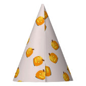 Chapeaux De Fètes Motif en chef citrouille orange (Dos)