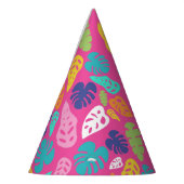 Chapeaux De Fètes Motif Feuille d'été de couleur vive (Gauche)