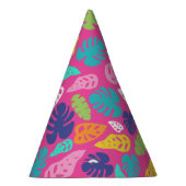 Chapeaux De Fètes Motif Feuille d'été de couleur vive (Droite)