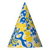 Chapeaux De Fètes Motif folklorique aux couleurs du drapeau ukrainie (Dos)