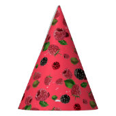 Chapeaux De Fètes Motif framboise (Gauche)