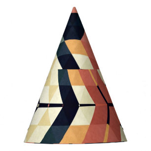 Chapeaux De Fètes Motif géométrique Carré Hexagon coloré