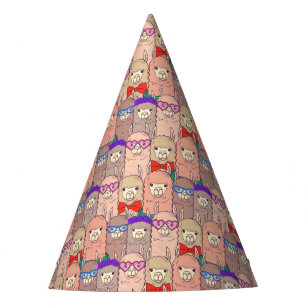 Chapeaux De Fètes Motif habillé à la mode de lama