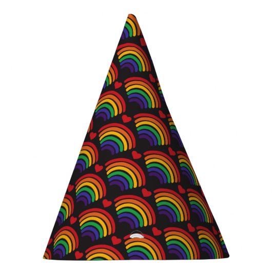 Chapeaux De Fètes Motif Hearts & Rainbows (Droite)
