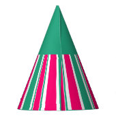 Chapeaux De Fètes Motif horizontal rayé rouge-vert (Dos)