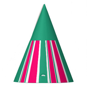 Chapeaux De Fètes Motif horizontal rayé rouge-vert