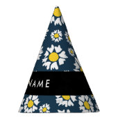 Chapeaux De Fètes Motif Marguerite, Marguerites Blanches, Votre Nom (Droite)