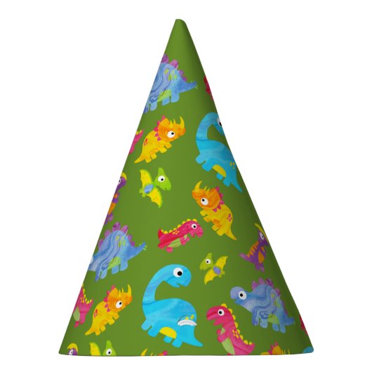 Chapeaux De Fètes Motif mignon Pour Enfants Green Baby Dinosaur Anni (Droite)