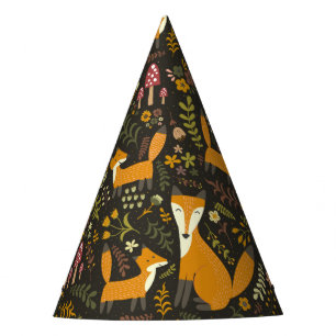 Chapeaux De Fètes Motif migre Woodland Fox