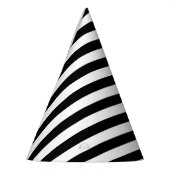 Chapeaux De Fètes Motif noir et blanc de rayure (Gauche)