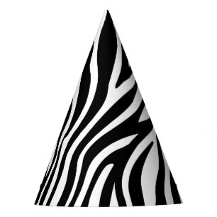 Chapeaux De Fètes Motif noir et blanc de rayures d'impression de