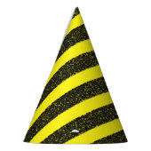 Chapeaux De Fètes Motif noir, jaune comme une abeille (Gauche)