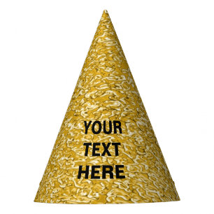 Chapeaux De Fètes Motif PUR d'éclaboussure d'OR + votre texte/photo