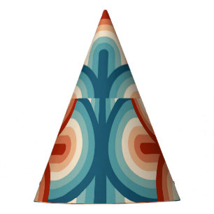 Chapeaux De Fètes Motif Retro Summer Rainbow Stripes