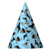 Chapeaux De Fètes Motif Rottweiler Rottie Blue Boy Pawprint (Dos)