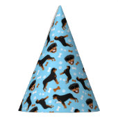 Chapeaux De Fètes Motif Rottweiler Rottie Blue Boy Pawprint (Gauche)