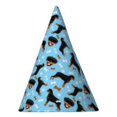 Chapeaux De Fètes Motif Rottweiler Rottie Blue Boy Pawprint (Droite)