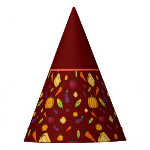 Chapeaux De Fètes Motif rouge d'action de graisse de récolte végétal