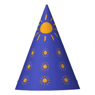 Chapeaux De Fètes Motif solaire jaune