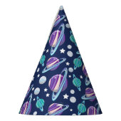 Chapeaux De Fètes Motif spatial, Planètes, Étoiles, Galaxie, Cosmos (Gauche)