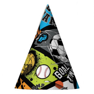 Chapeaux De Fètes Motif Sportif Avec Ballons