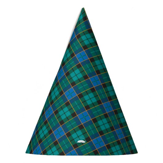 Chapeaux De Fètes Motif Tartan plaids - bleu traditionnel vert (Gauche)