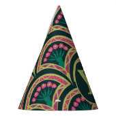 Chapeaux De Fètes motif vert en forme de coque (Gauche)