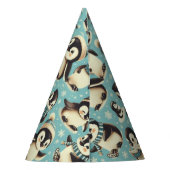 Chapeaux De Fètes Motif vintage Cute Penguin (Dos)