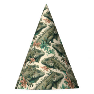 Chapeaux De Fètes Motif vintage Iguana