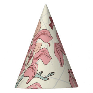 Chapeaux De Fètes Motif Vintage orchidée : Papier élégant