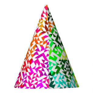 Chapeaux De Fètes Motifs géométriques de couleur blanche