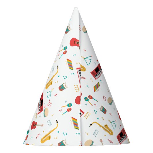 Chapeaux De Fètes Musical Instruments Music Theme Birthday Party (Dos)