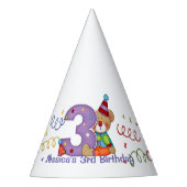 Chapeaux De Fètes Naissance mignon Ours Âge 3 Casquette de fête (Devant)