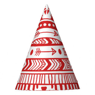 Chapeaux De Fètes Native American : Red Ink Doodle.