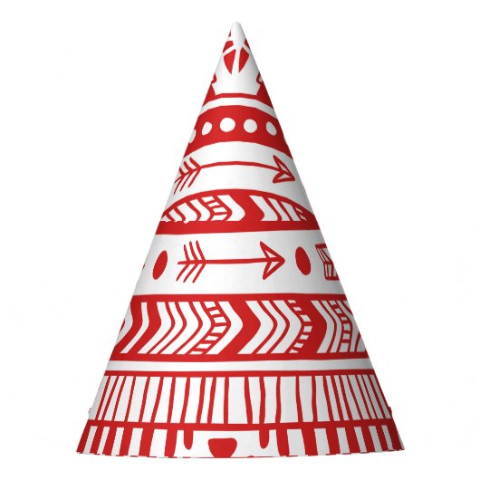 Chapeaux De Fètes Native American : Red Ink Doodle. (Devant)