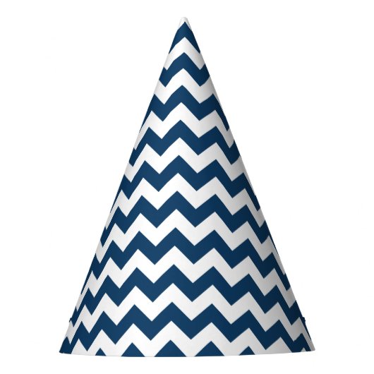 Chapeaux De Fètes Navy Zigzag, Navy Chevron, Motif géométrique (Devant)