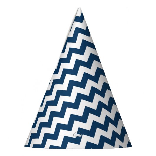 Chapeaux De Fètes Navy Zigzag, Navy Chevron, Motif géométrique (Gauche)