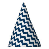 Chapeaux De Fètes Navy Zigzag, Navy Chevron, Motif géométrique (Droite)